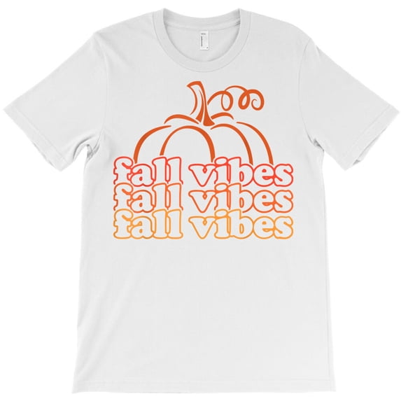 Retro Fall Vibes Funny Pumpkin Fall Thanksgiving Themed Design for All G25137 Unisex T-Shirt, Up to Size 5XL