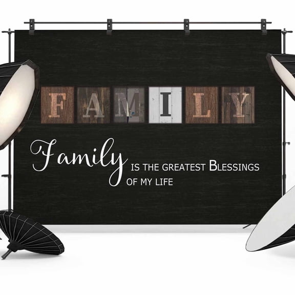 Retro Family Photography Backdrop 7x5FT, FAMILY IS THE GREATEST BLESSINGS Wood Grain Photo Backdrops, Background for Photography Studio Photo Studio Background, Back Drop for Photoshoot