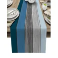 thumbnail image 1 of Retro Farm Barn Wood Grain Blue Gray Gradient Linen Table Runner Kitchen Table ration Dining Tablecloth Wedding Party r, 1 of 7
