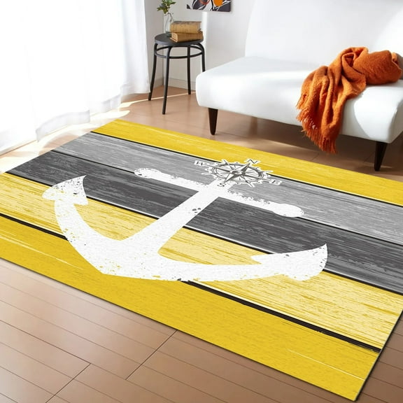 Retro Farm Barn Yellow Gray Gradient Carpet Area Rug Children's Room Living Room Bedroom Home Play ration Large Floor Mat
