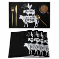 thumbnail image 1 of Retro Farm Placemats Set of 2, Chicken Pig Cow Farmhouse Animal Wood Grain Non-Slip Place Mats Washable Table Mats for Kitchen Dining Table Decorations Indoor/Outdoor, 1 of 9