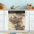 thumbnail image 1 of Retro Farmhouse Dishwasher Door Cover Reusable Trimmable Kitchen Fridge Front Decal Magnetic Home Refrigerator Magnet Decal Panels 20"Wx26"H Home Decor, 1 of 5