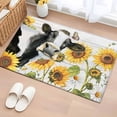 thumbnail image 1 of Retro Farmhouse Floral 2'x3' Washable Rug, Yellow Sunflowers Cows Butterfly Wood Non-Slip Soft Doormat Area Rugs for Entrance Bathroom Bedsides, Carpet for Kitchen Bedroom, Entryway Floor Mat, 1 of 9