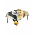 thumbnail image 1 of Retro Farmhouse Floral Table Cloth, Waterproof Tablecloth for Rectangle Tables, Yellow Sunflowers Cows Butterfly Wood Reusable Washable Fabric Table Cover for Restaurant Kitchen Dining Tables 52"x70", 1 of 9