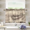 thumbnail image 1 of Retro Farmhouse Half Window Tier Curtains 36 Inch Blackout Thermal Insulating Kitchen Linen Tier Curtains for Kitchen, Bathroom, Cafe Home Decor, 1 of 7