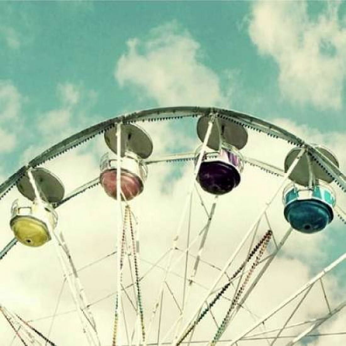 Retro Farris Wheel Canvas Art - Vicki Dvorak (24 x 24)