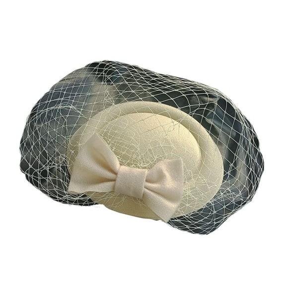 Retro Fascinator with Oversized Bowknot for Cosplay Parties Flapper Clip Stylish Headpiece Photo Props