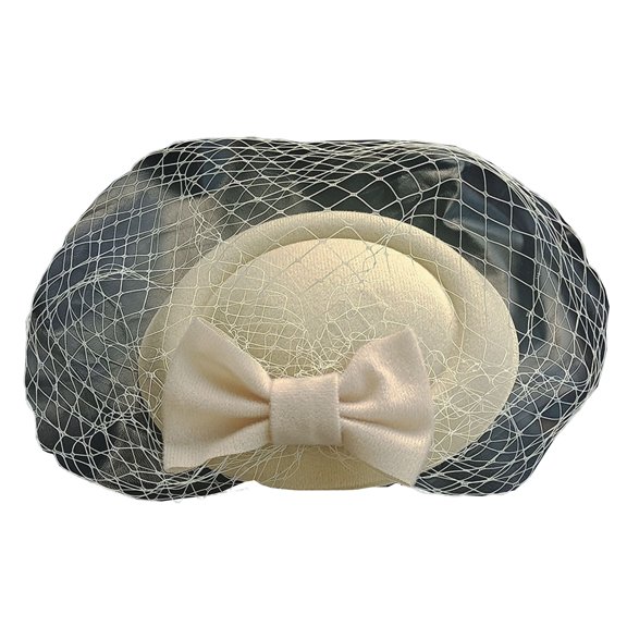 Retro Fascinator with Oversized Bowknot for Cosplay Parties Flapper Clip Stylish Headpiece Photo Props