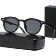 thumbnail image 1 of Retro Sunglasses Korean Fashion Simple Lightweight Eyewear with Resin Lens and PC Frame Street Shot Look Frame Width, 1 of 4