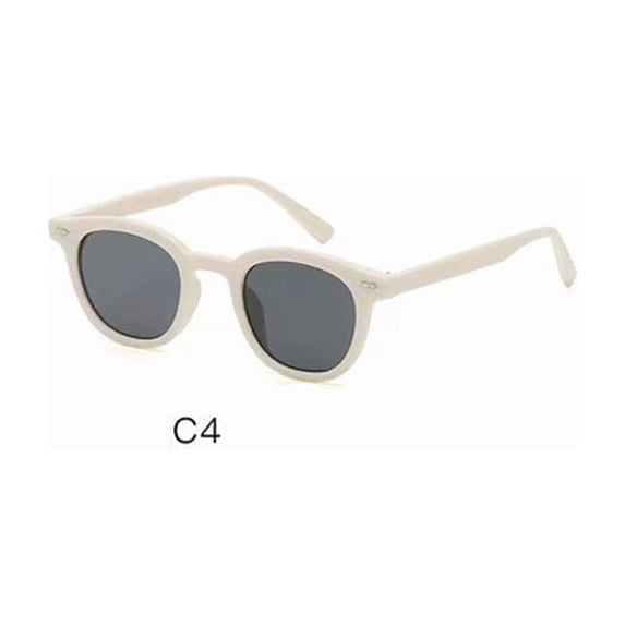 Retro Sunglasses Korean Fashion Simple Lightweight Eyewear with Resin Lens and PC Frame Street Shot Look Frame Width