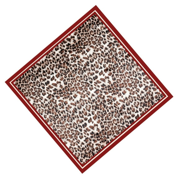 Retro Fashion Leopard Print Women's Neck Scarf Casual Large Square Headscarf