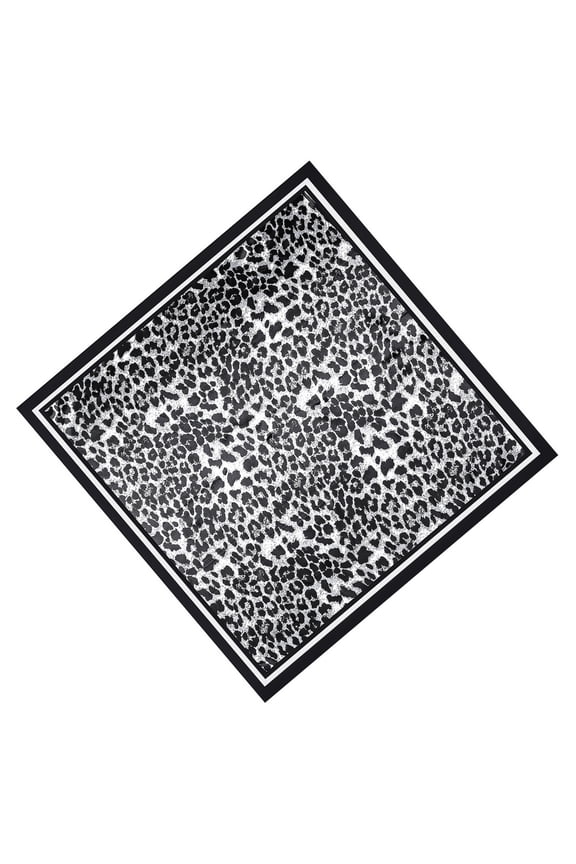 Retro Fashion Leopard Print Women's Neck Scarf Casual Large Square Headscarf