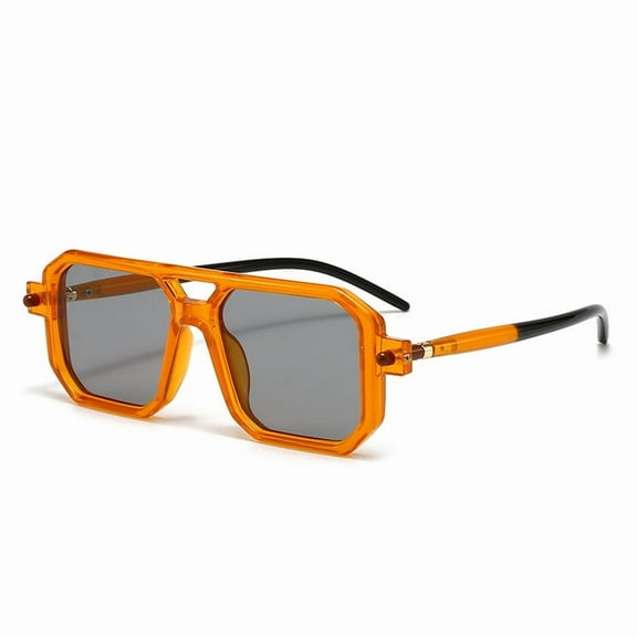Retro Fashion Square Frame Sunglasses For Men Women Blue Light Blocking Shades UV400 Sun Glasses Vintage Decorative Sun Glasses ﻿,black 3