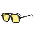 thumbnail image 1 of Retro Fashion Square Frame Sunglasses For Men Women Blue Light Blocking Shades UV400 Sun Glasses Vintage Decorative Sun Glasses ﻿,yellow, 1 of 6