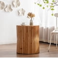 thumbnail image 1 of Retro Fashion Style Cylindrical side Table with Vertical Texture Relief Design,Suitable for Living Room,Office,and Dining Room(Same SKU:W757102860), 1 of 10