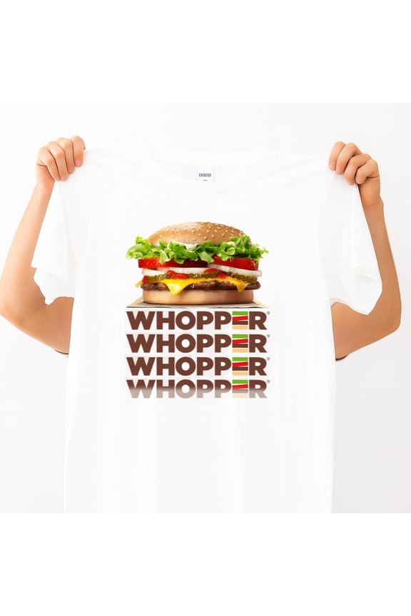Retro Fast Food Burger King Whopper Funny Graphic Unisex T-Shirt