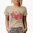 thumbnail image 1 of Retro Feeling Lucky, Love You with Dice, Valentine's Day Gift, Tan T-Shirt, XL, 1 of 5
