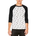 thumbnail image 1 of Retro Ferret Pattern Mens Raglan T Shirt, 1 of 2