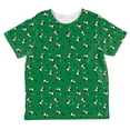 thumbnail image 1 of Retro Ferry Merry Christmas Ferret Pattern All Over Toddler T Shirt Green 2T, 1 of 2