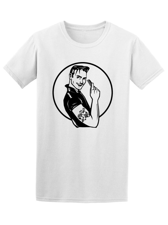 Retro Fifties Grease Guy T-Shirt Men -Image by Shutterstock, Male Medium