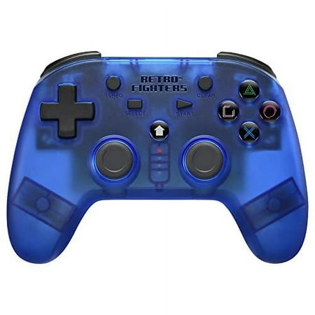 Retro Fighters Defender Next-Gen PS1 - PS2 - PS3 - PS Classic - Switch & PC Compatible Wireless Controller, Gray