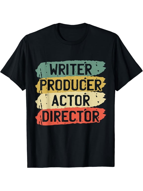 t-shirt Retro Filmmaker Producer Writer Actor And Movie Director T-Shirt mensblackwomenfunnymenjourneyCrew Neck, Short Sleeve,printing