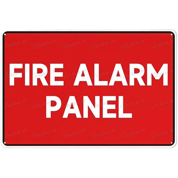 Retro Fire Alarm Panel Safety Warning Sign - 8"x12" Aluminum Metal Sign, Indoor Outdoor Use