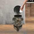 thumbnail image 1 of Retro Fire Hydrant Trash Can, 26*39cm Iron, Step-On Mechanism & Artistic Bronze Finish, for Bars/Yards, 1 of 18