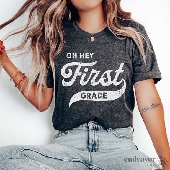 Retro First Grade Teacher Shirt 1St Grade Teacher Shirt Teacher Team 1St Grade Teacher Shirts 1St Grade Shirt First Grade Crew Squad Oh Hey
