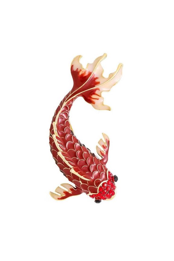Retro Fish Pin Representing Luck and Wealth Adorable Fish Brooch Suitable for Trendsetters Who Love Distinctive Jewelry