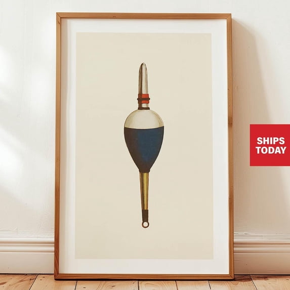 Retro Fishing Bobber Print Gift For Fisherman Retro Fishing Art Poster Cabin Wall Decor Outdoorsy Lakehouse Wall Art Fishing Dad Gift Wall Art, Modern Wall Decor, 8x12 UNFRAMED