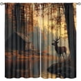 thumbnail image 1 of Retro Fishing Curtains Vintage Rustic Cabin Forest Nature Art Fisherman Blackout Window Treatment for Bedroom Living Room Decor Window Drapes 84" W X 84" L, 1 of 7