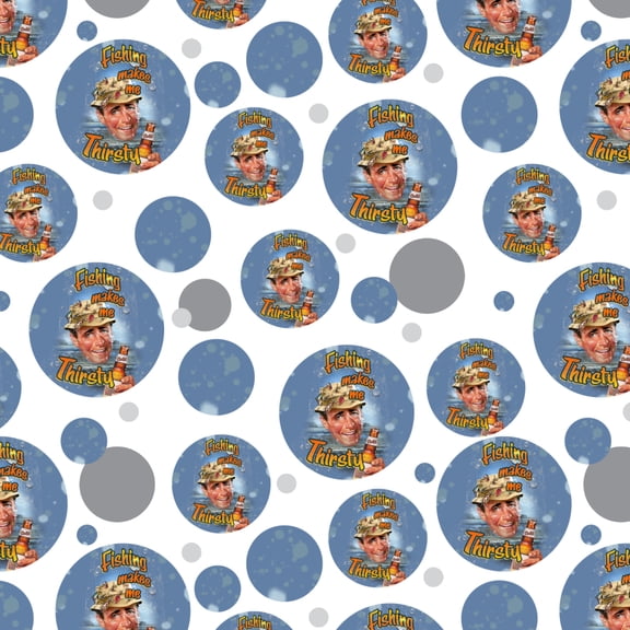 Retro Fishing Makes Me Thirsty Premium Gift Wrap Wrapping Paper Roll