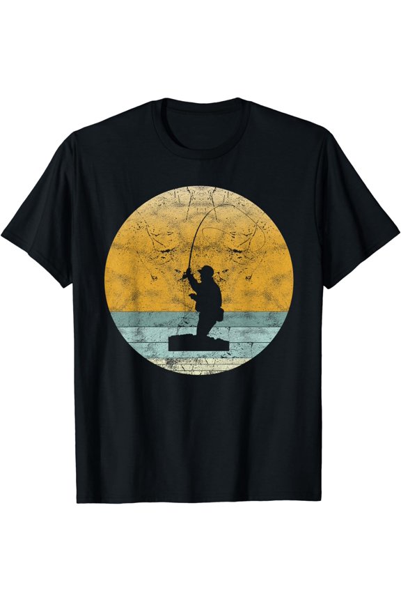 Retro Fishing Vintage Style Sport Gift for Men T-Shirt