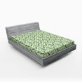 thumbnail image 1 of Ambesonne Garden Fitted Sheet, Symmetric Green, Full Size, Green Pale Green, 1 of 2