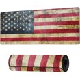 thumbnail image 1 of Retro Flag of United States Large Mouse Pad Extended Gaming Mouse Pad Waterproof Desk Mat with Stitched Edge,Non Slip Base Keyboard Mouse pad for Home Office 35.4" X 15.7", 1 of 6