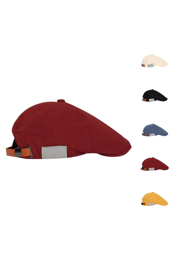 Retro Flat Beret Hat – Adjustable Painter Cap, Simple Streetwear Fashion Style, Casual Daily Accessory, Lightweight Beret Hat for Men and Women