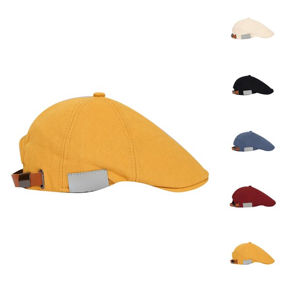 Retro Flat Beret Hat – Adjustable Painter Cap, Simple Streetwear Fashion Style, Casual Daily Accessory, Lightweight Beret Hat for Men and Women