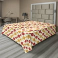 thumbnail image 1 of Ambesonne Retro Flat Sheet, Big Small Dots Chain, Queen Size, Marigold Scarlet Cream, 1 of 1