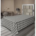 thumbnail image 1 of Ambesonne Retro Flat Sheet, Monochrome Abstract Squares, TwinXL Size, Charcoal Grey and Ivory, 1 of 1