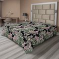thumbnail image 1 of Ambesonne Retro Flat Bedding Sheet Soft Top Sheet, Wild Flowering Branches Print, King, Laurel Green Dried Rose, 1 of 1
