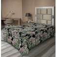 thumbnail image 1 of Ambesonne Retro Flat Bedding Sheet Soft Top Sheet, Wild Flowering Branches Print, Twin, Laurel Green Dried Rose, 1 of 1