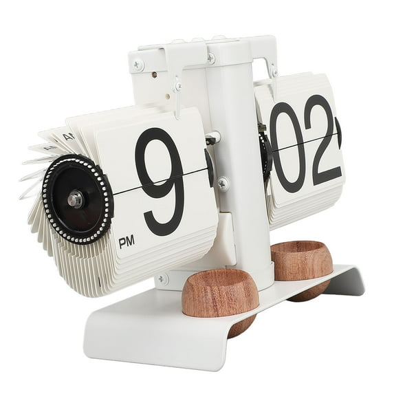 Retro Flip Clock, Automatic Page Turning, Battery Powered Desk Timer ...
