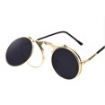 thumbnail image 1 of Retro Flip Cover Polarized Sunglasses for Men and Women, Metal Frame, Universal Fit, 130mm Width, 1 of 3