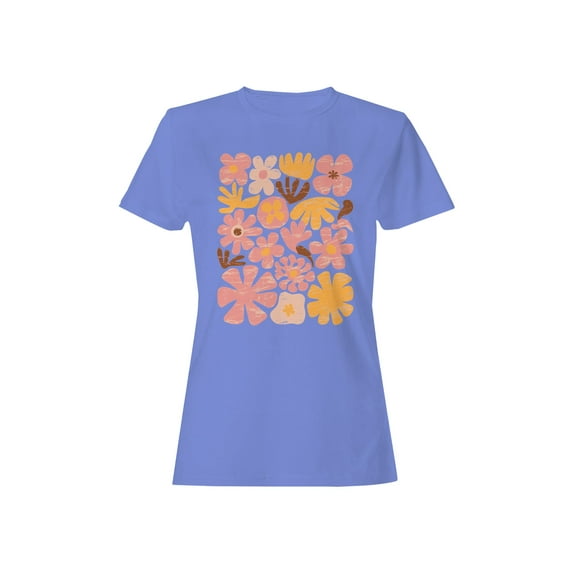 Retro Floral Art Print Women's T-shirt