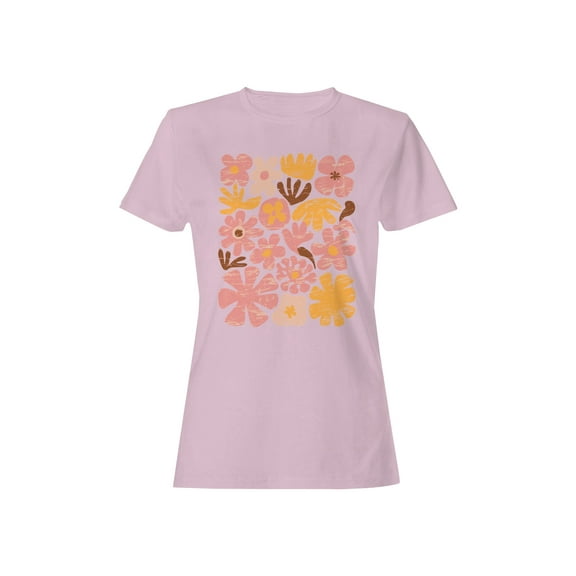 Retro Floral Art Print Women's T-shirt