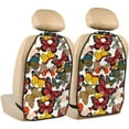 thumbnail image 1 of Retro Floral Butterfly A Mats Back Seat Protectors, Car Seat Protector Vehicle Organizers Waterproof Cover Back Seat Cover for Kids with 3 Storage Pockets 2 Pack, 1 of 5