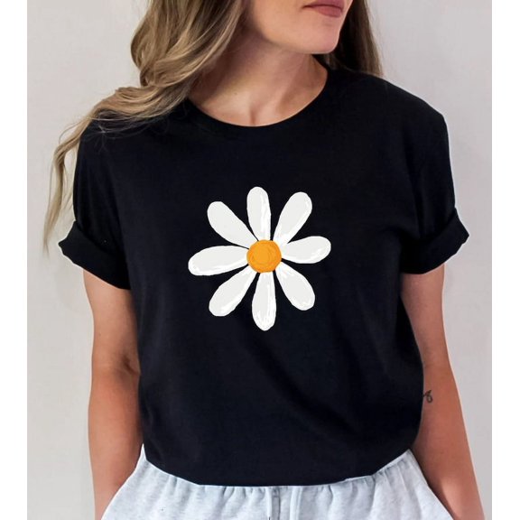 Retro Floral Daisy Tshirt, Wild Flowers Shirt, Floral T-shirt, Flower Shirt, Gift for Women, Ladies Shirts, Best Friend Gift