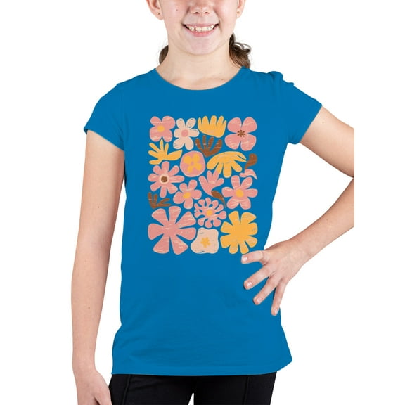 Retro Floral Design Youth's T-shirt