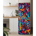 thumbnail image 1 of Retro Floral Fridge Door Cover Mural Waterproof PVC Flower Leaf Refrigerator Door Wrap Vinyl Wallpap, 1 of 5